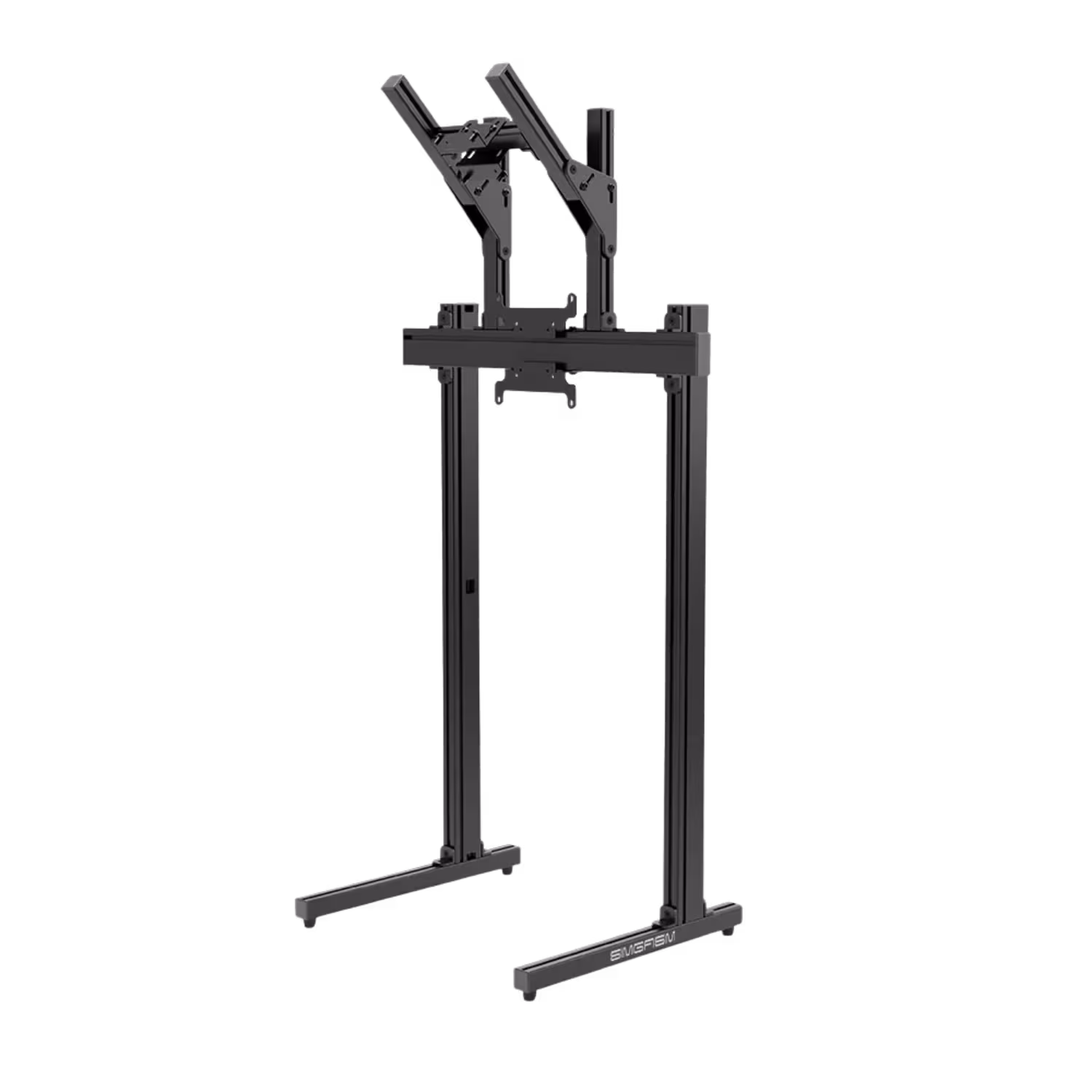 Close view of the upper-screen module and alignment points on the dual stand
